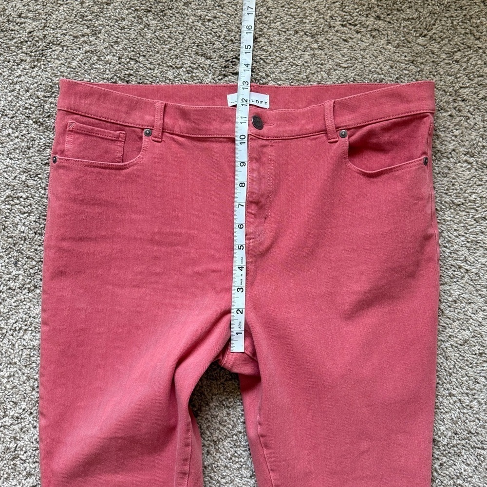 Loft Mid Rise Pink Jeggings | 16 Petite - Picture 5 of 7